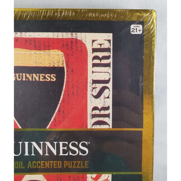 Guinness Beer 1000 Piece Jigsaw Puzzle 29"x23" Foil Accented Front NEW SEALED - Picture 5 of 16